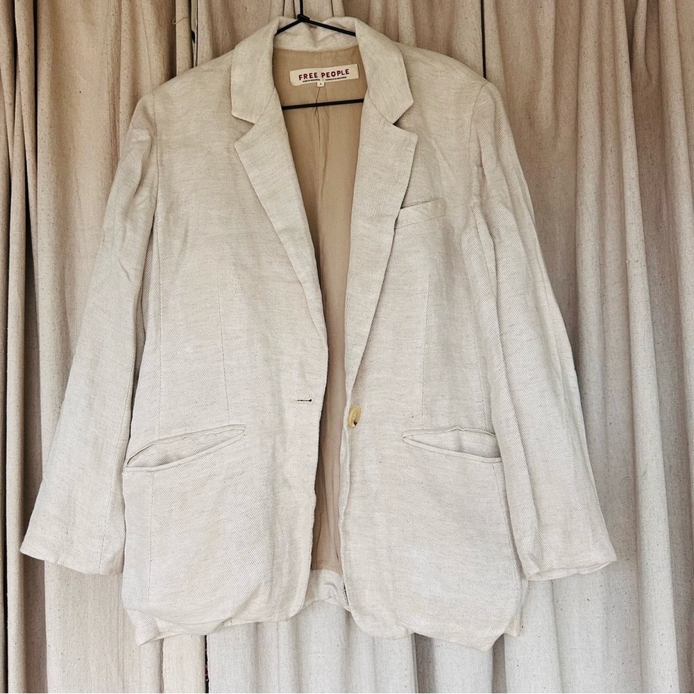 Free People Cream Blazer